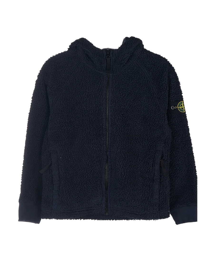 Stone Island Hooded Jacket In Blue