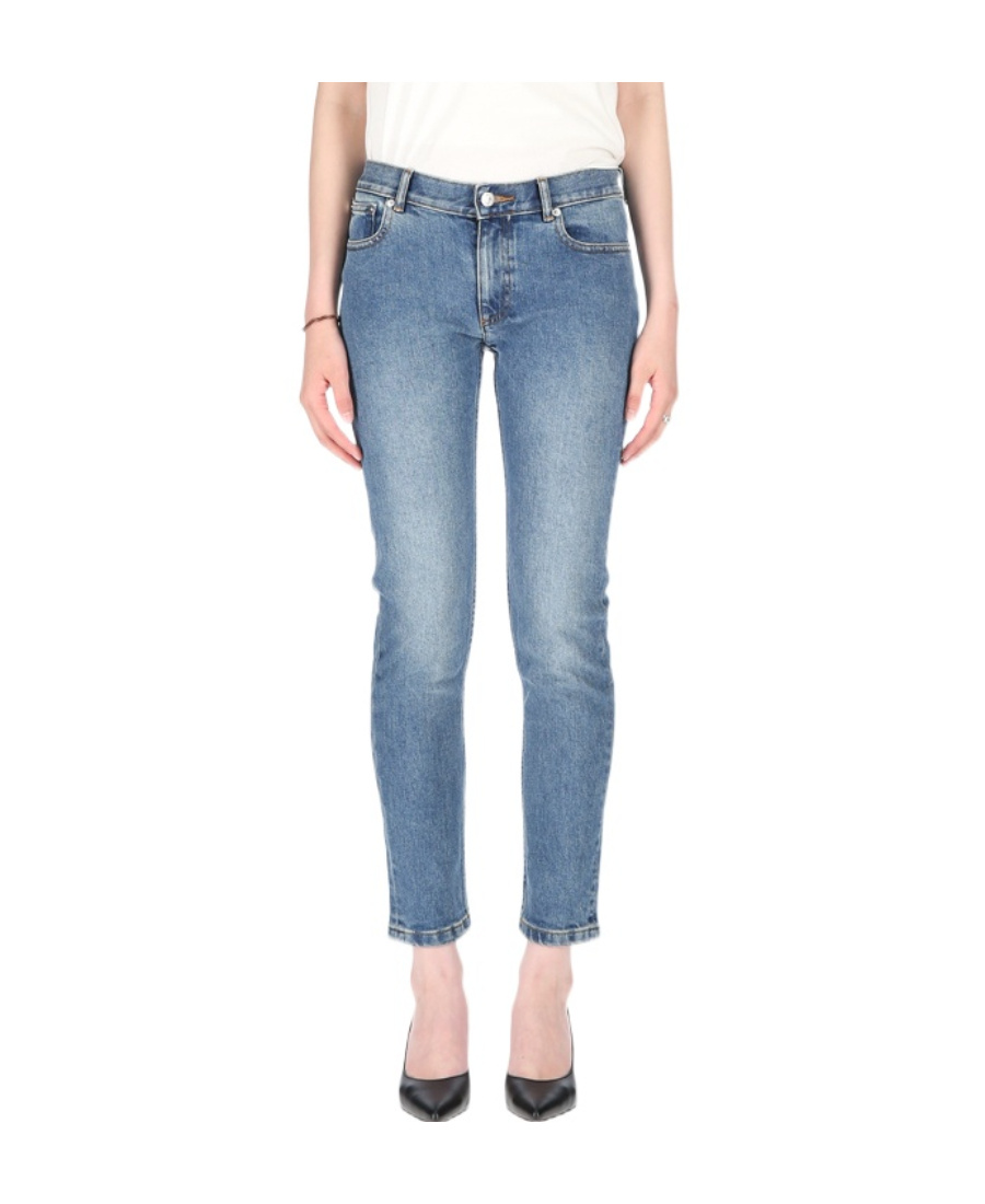 Apc Cropped Slim-fit Jeans In Blue