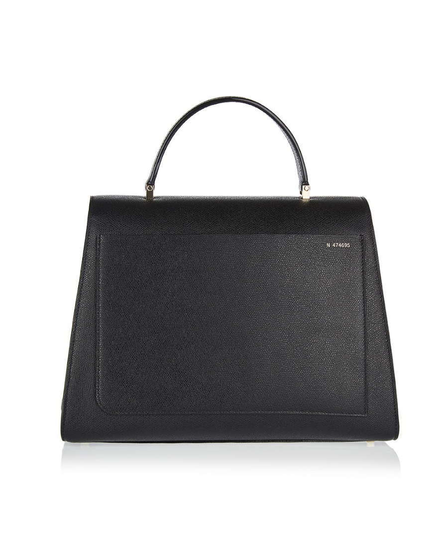Valextra Oversized Envelope Tote In Black