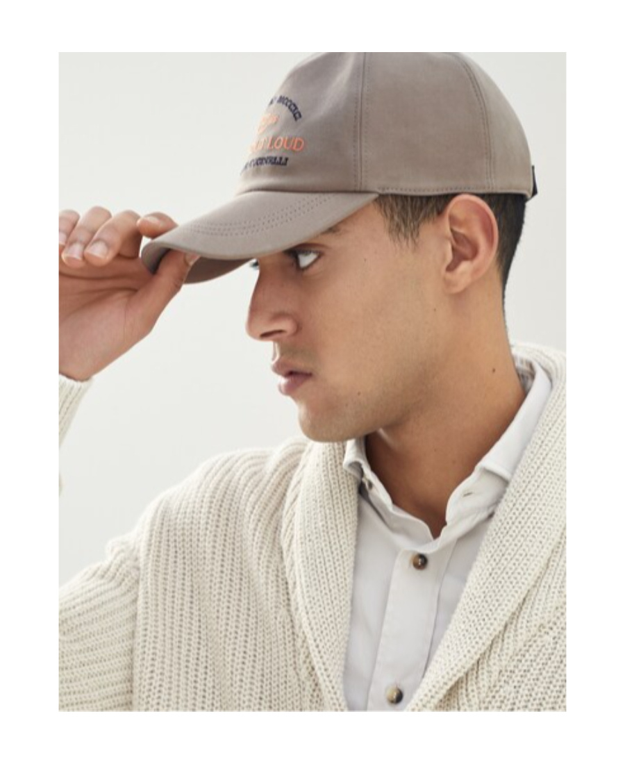 Brunello Cucinelli Logo-embroidered Cap In Nude