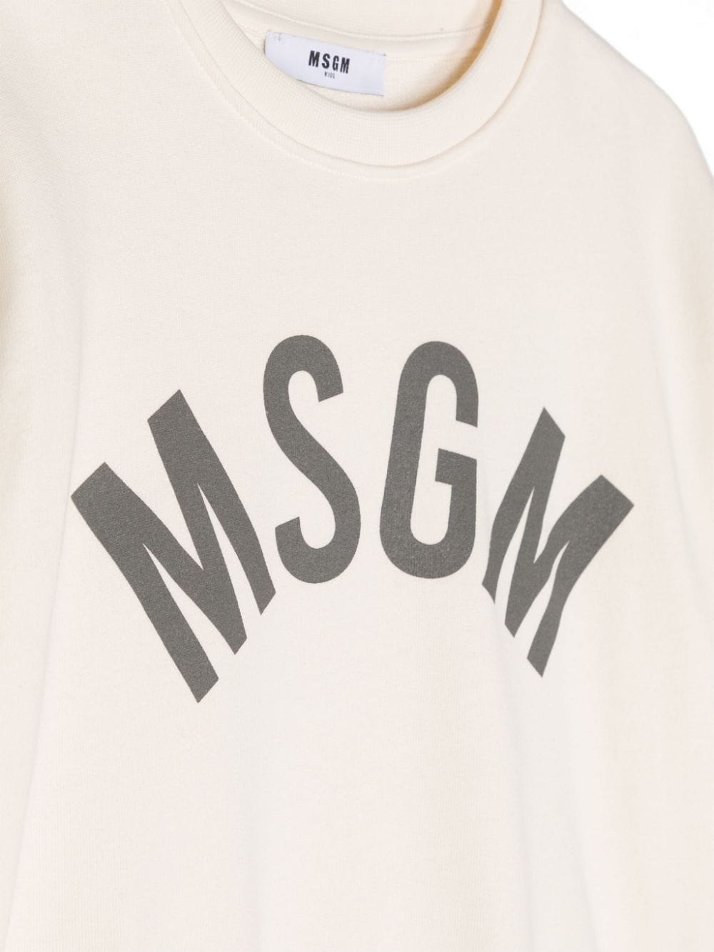 Msgm Logo-print Short-sleeve Sweatshirt In White