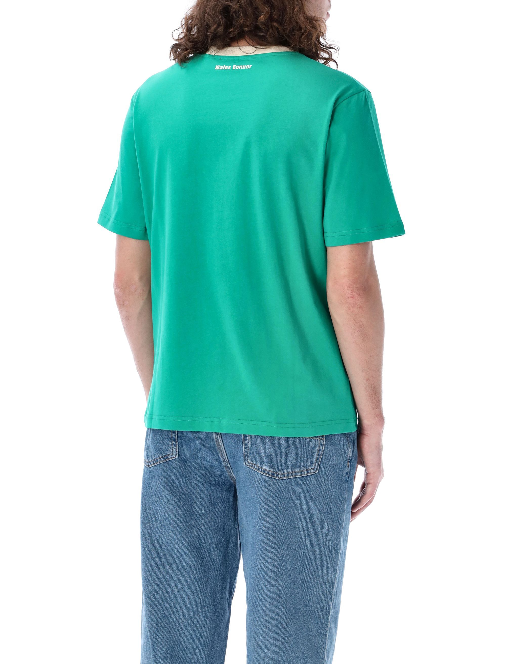 Shop Wales Bonner Short-sleeved T-shirt In Green
