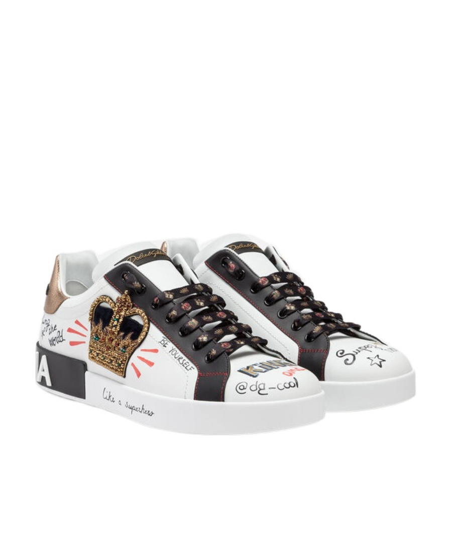 DOLCE & GABBANA DOLCE  GABBANA PORTOFINO PRINTED SNEAKERS