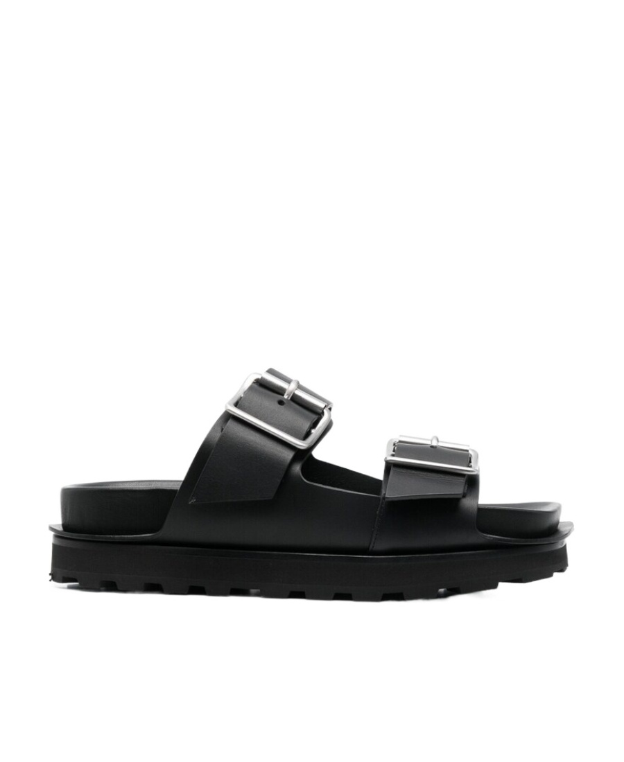 JIL SANDER DOUBLE BUCKLE-FASTENING SANDALS 