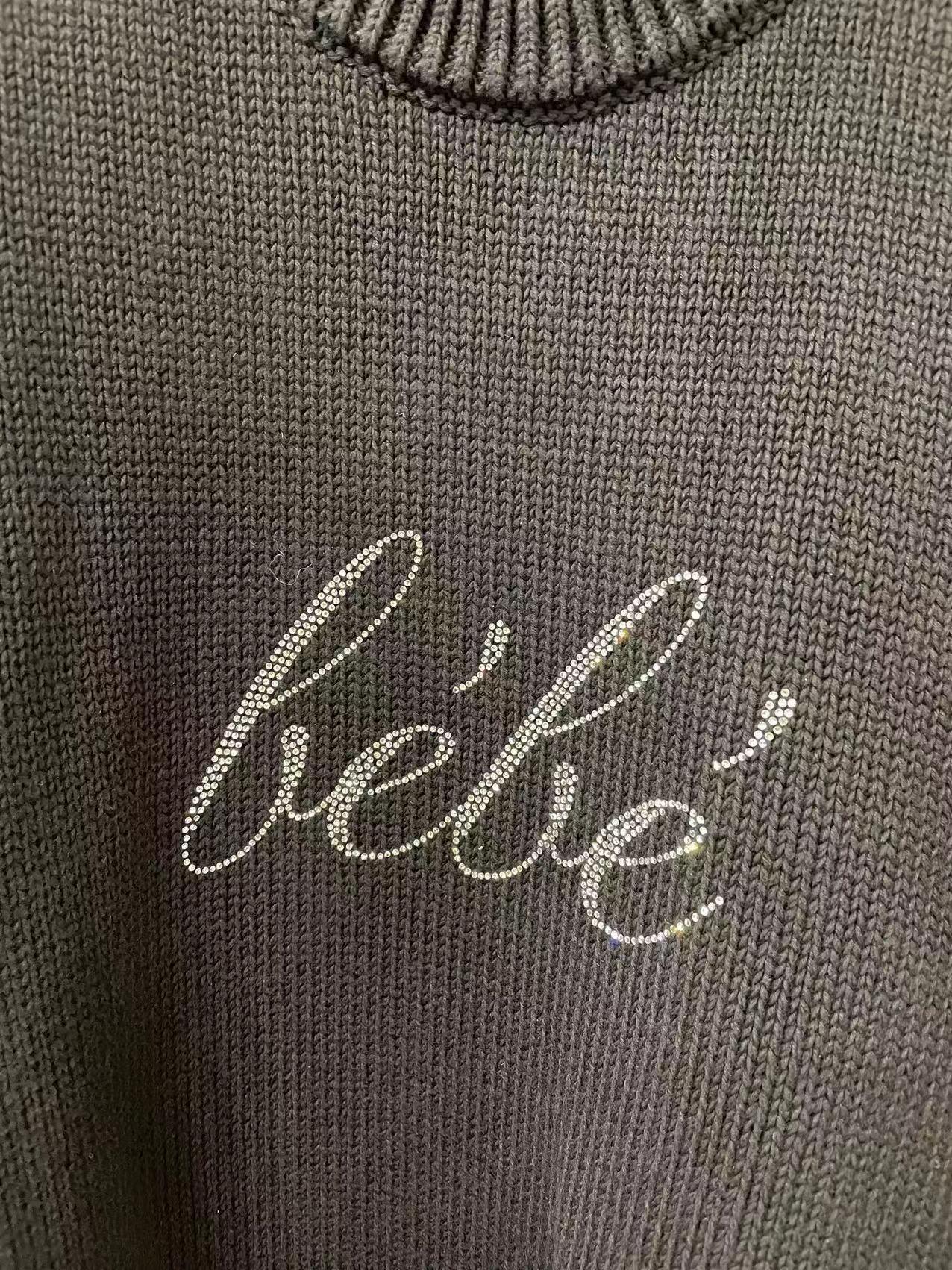 Balenciaga Logo Detail Sweater In Black