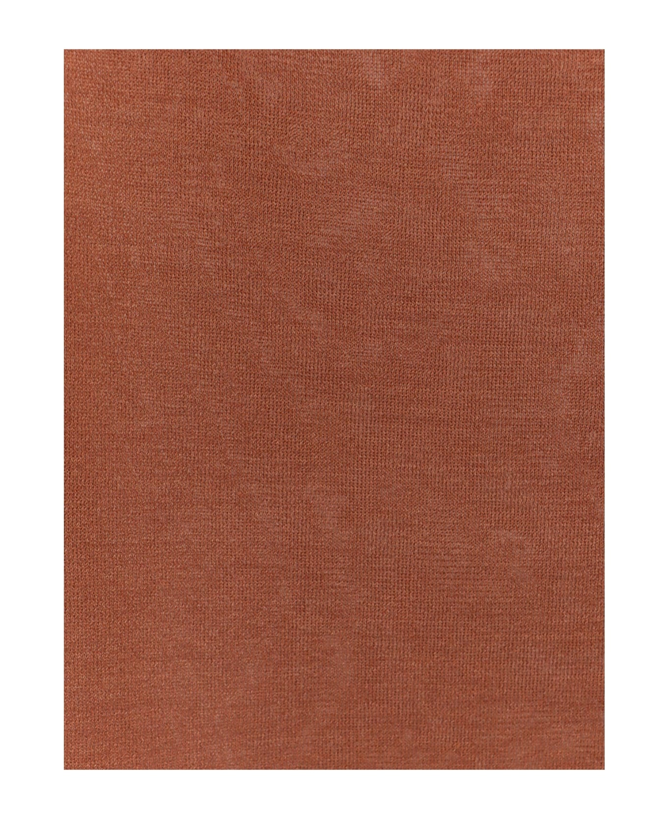 Saint Laurent Knitted Pencil Midi Skirt In Brown