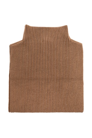Max Mara Knitted Shawl In Brown