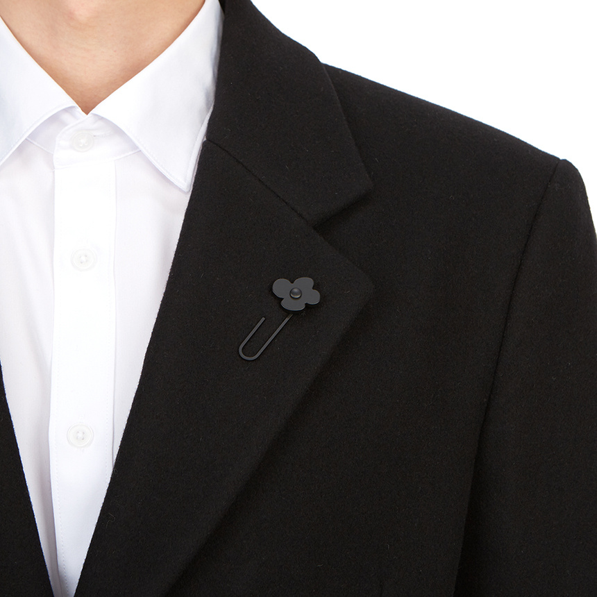 Lardini Long-sleeved Coat In Black