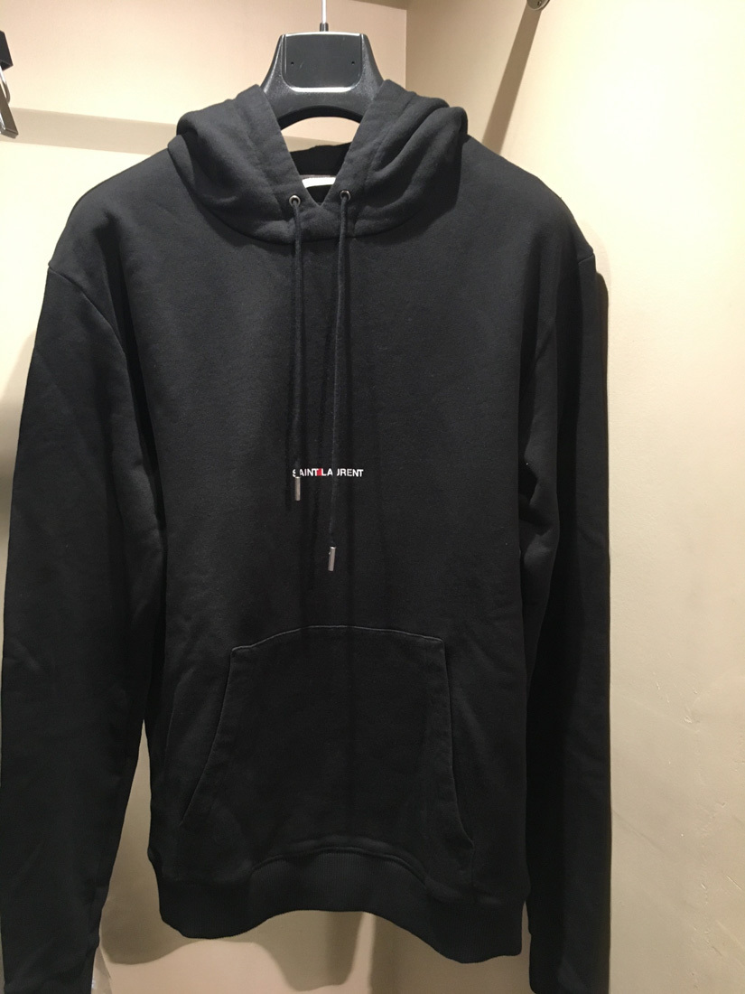 Saint Laurent Hot Multi-star Logo Hooded Sweater In Black