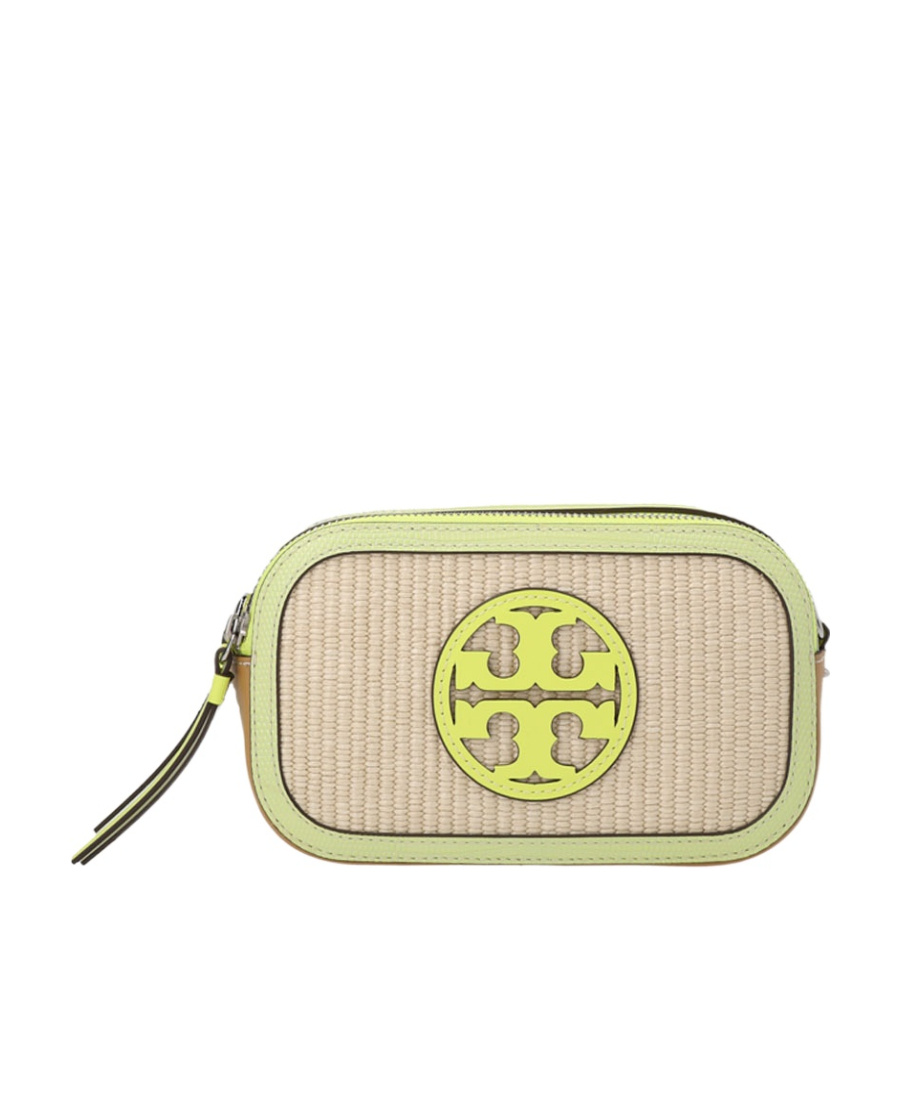 Tory Burch Logo Strap Satchel In Nude