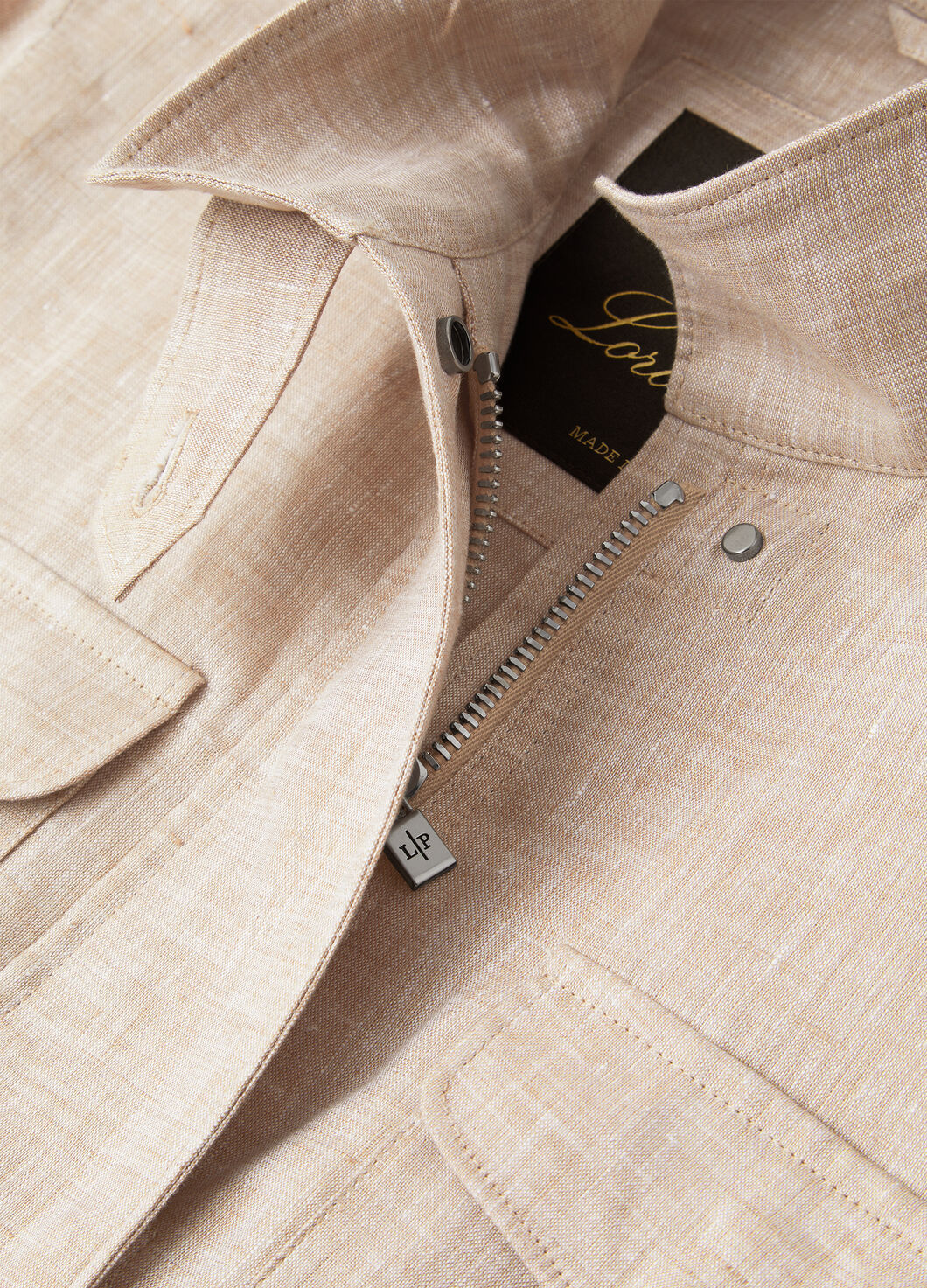Loro Piana Multi-pocket Casual Jacket In Pine Bark