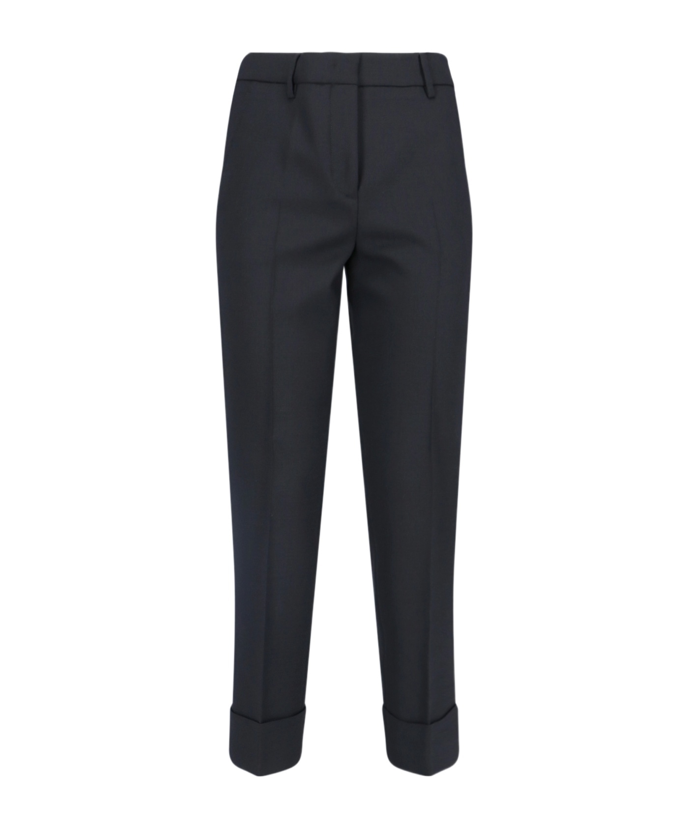 Incotex Belt-loop Casual Pants In Black