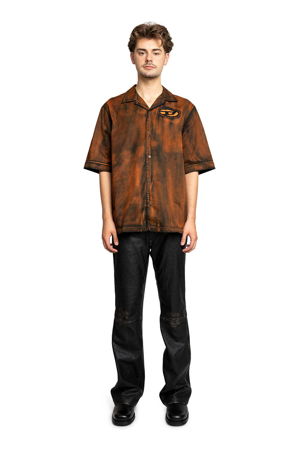 Diesel Short-sleeved Shirt In Brown
