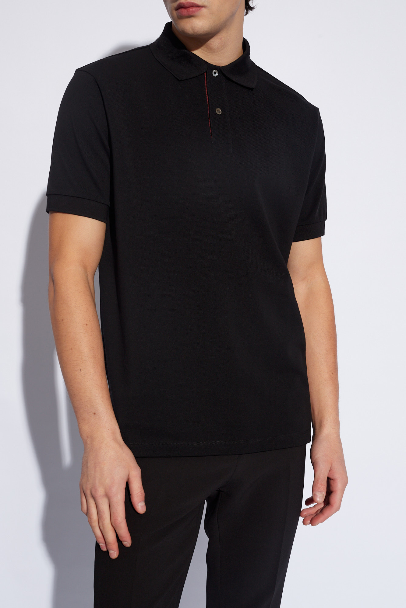 Shop Paul Smith Cotton Polo Shirt In Black