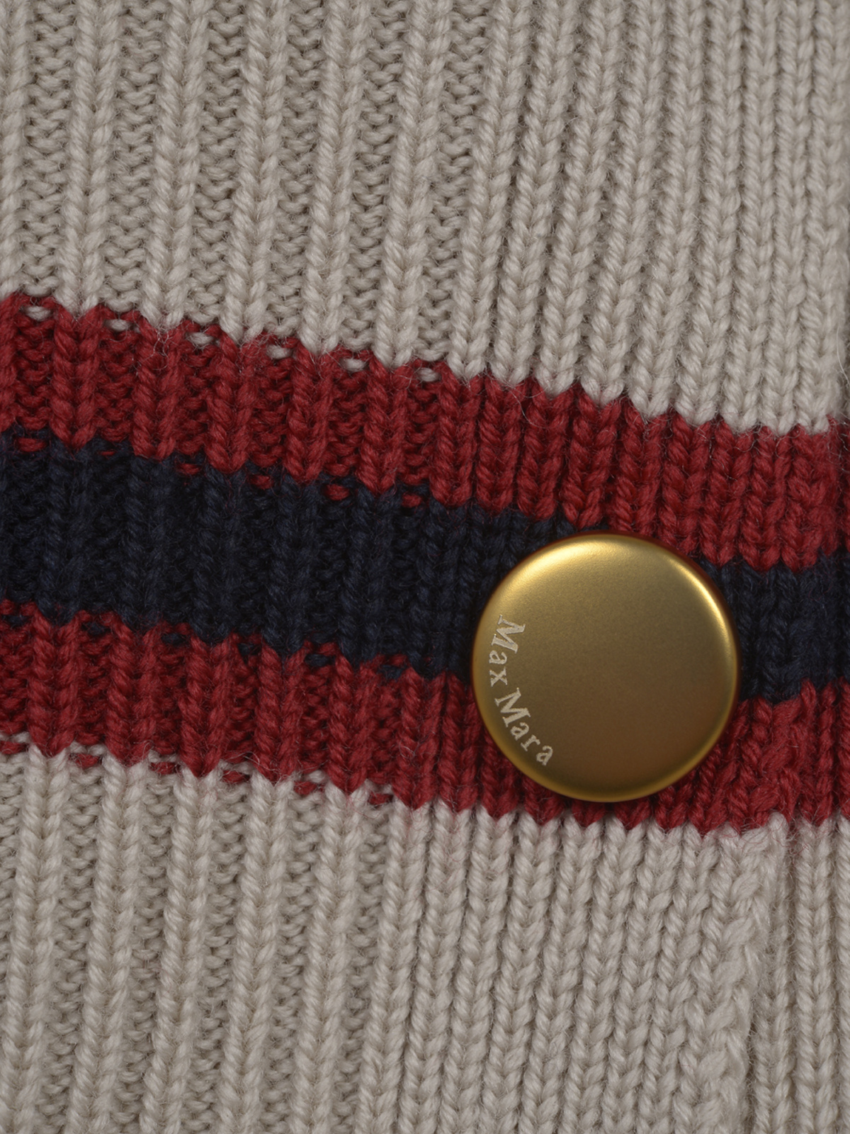 Max Mara Round-neck And Long-sleeved Sweater In Gray