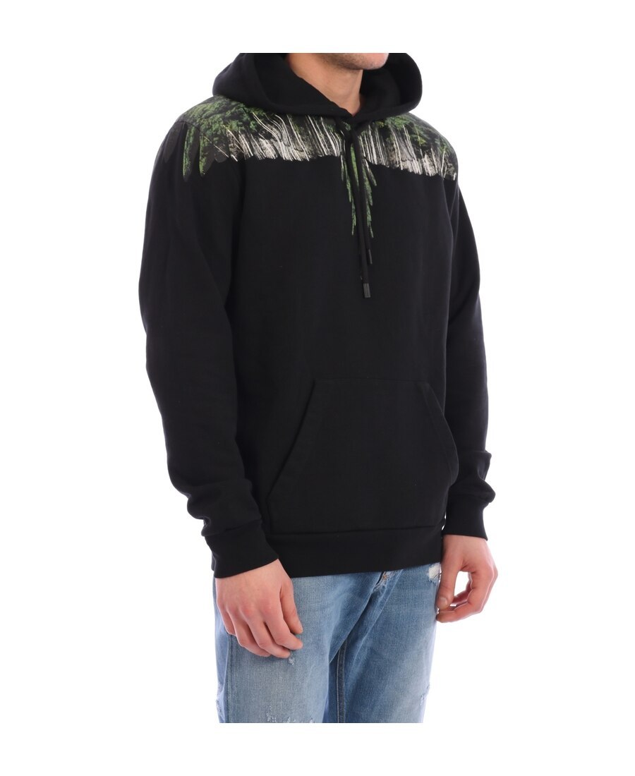 MARCELO BURLON COUNTY OF MILAN WING PRINTED HOODED SWEATER