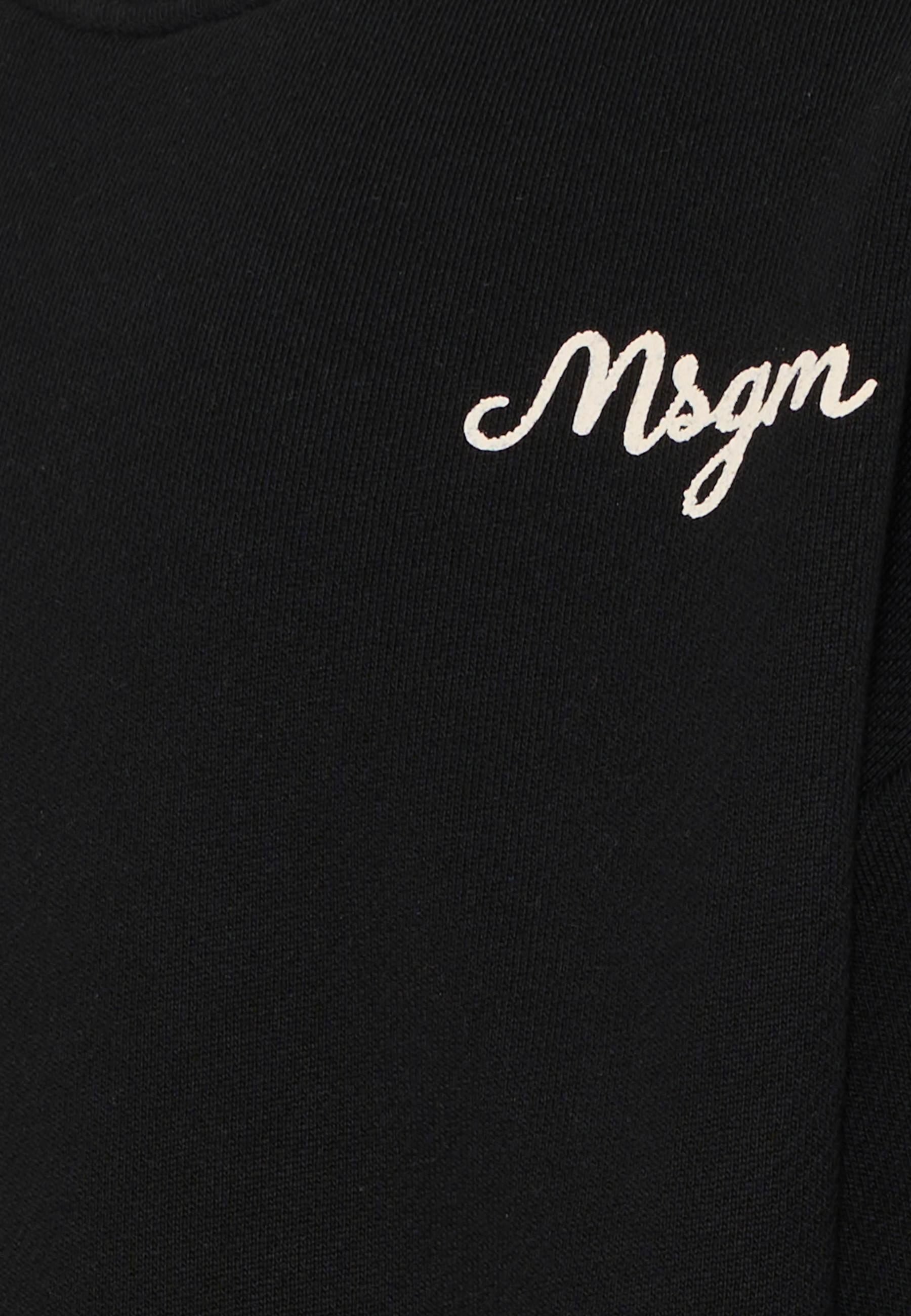 Msgm Double-layered Logo Sweatshirt In Black