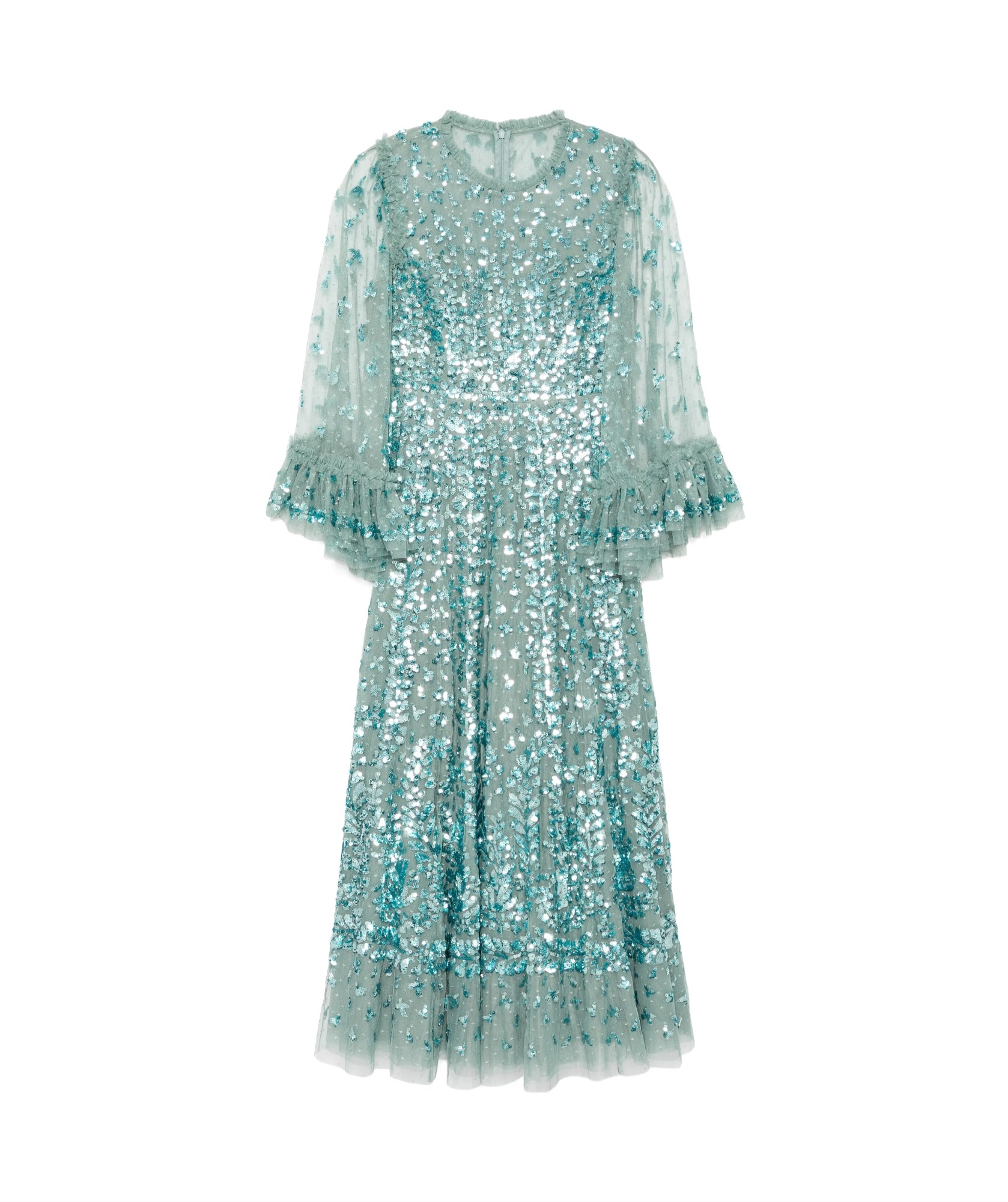 Needle & Thread Sequin Dress In Green