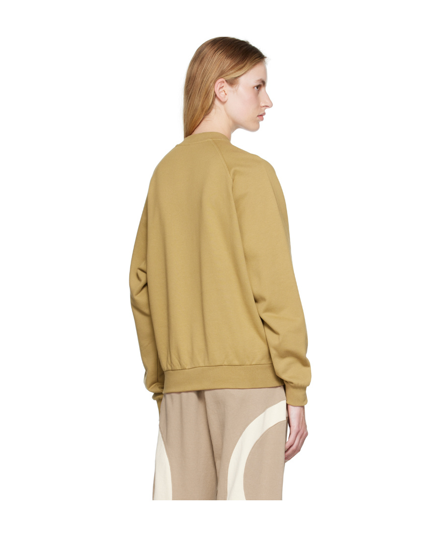 Sunnei Khaki Embroidered Sweatshirt In Nude