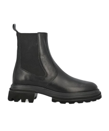 Hogan Woman Ankle Boots Black Size 7 Leather In Black