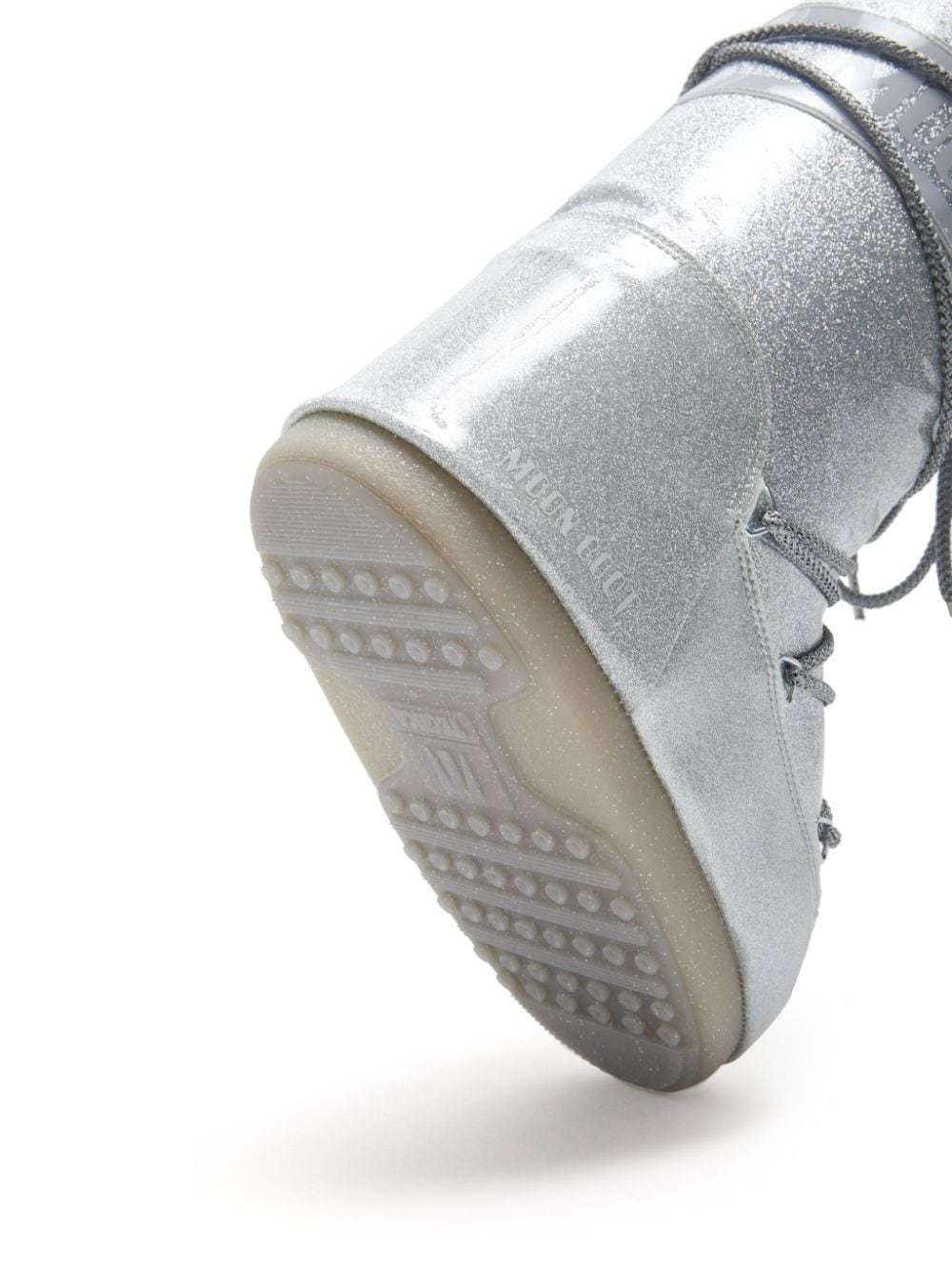 Moon Boot Woman Boot Grey Size 8-9.5 Textile Fibers In Gray