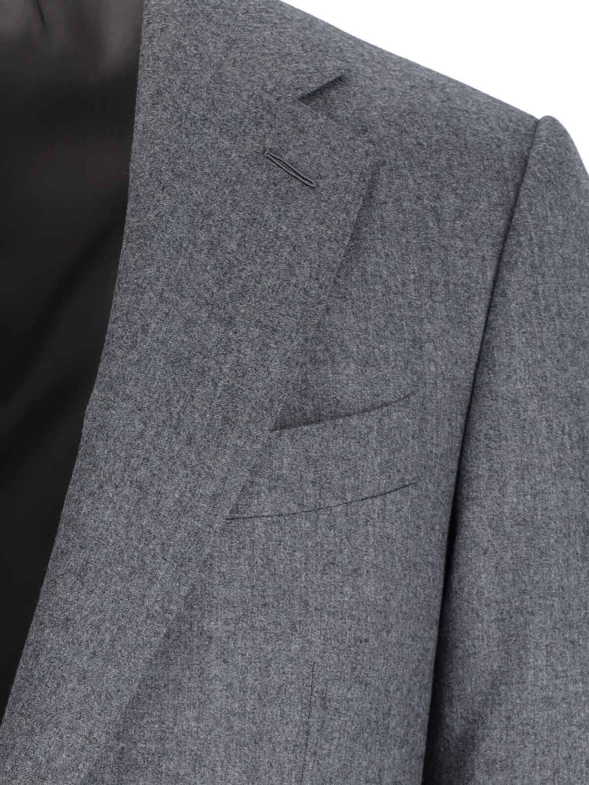 Caruso Tailored Grey Suit With Two-button Blazer In Gray