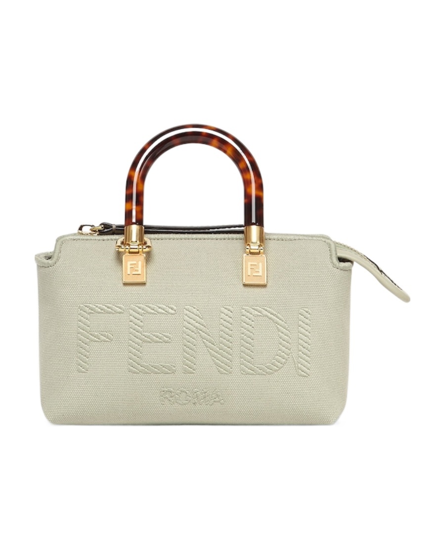 Fendi Logo Shoulder Bag In Green