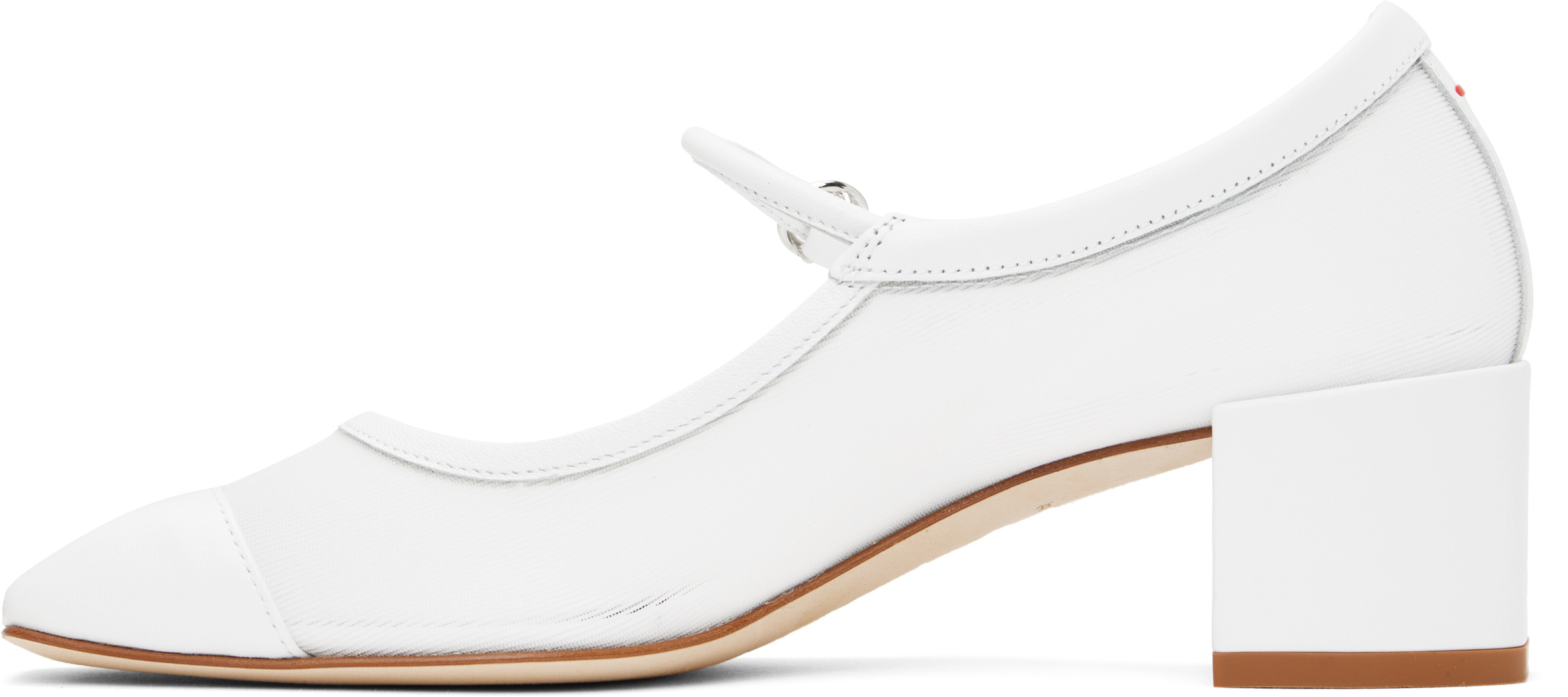 Aeyde Buckle Fastened High Heeled Pumps In White