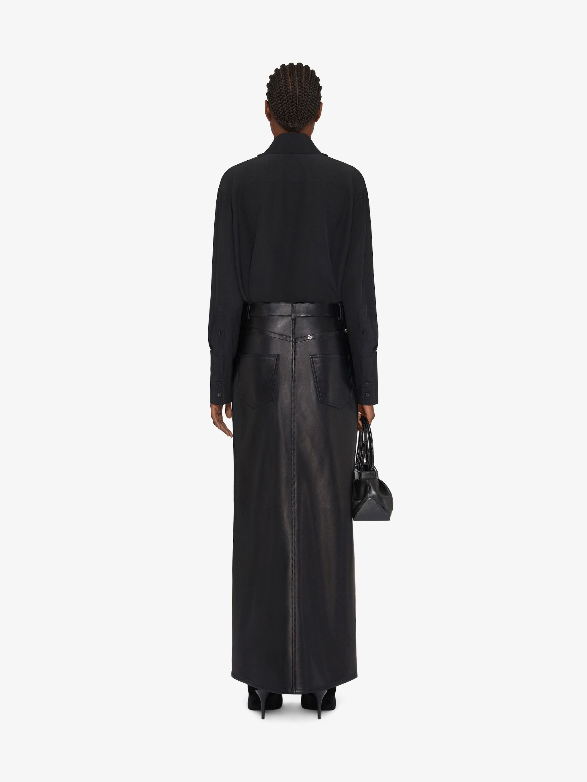Givenchy Blouse In Silk With Long Removable Lavalliere In Black