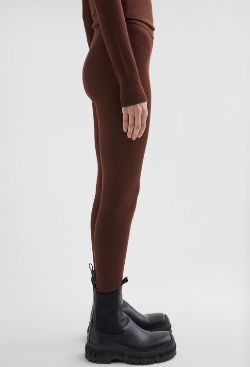 Jil Sander Logo-print Leggings In Brown