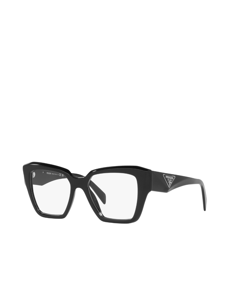 Prada Logo-plaque Glasses In Black