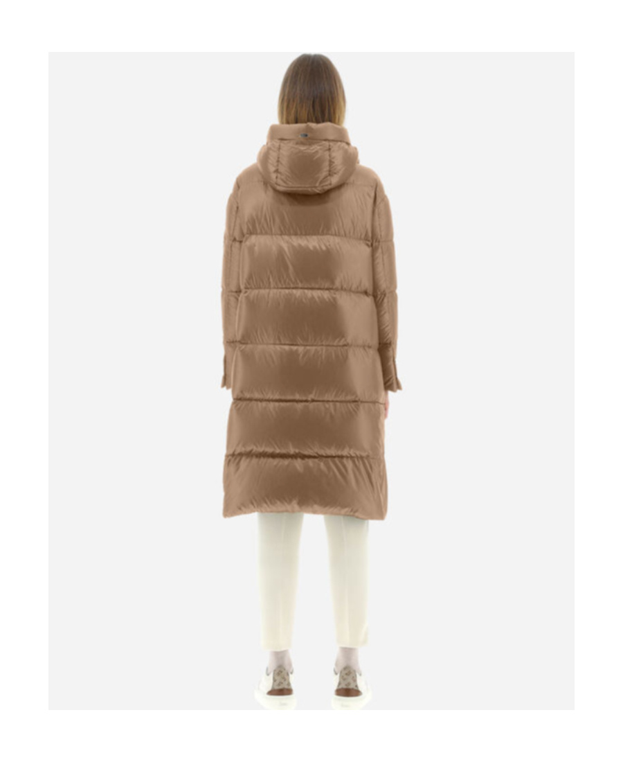 Herno Padded Hooded Coat In Brown