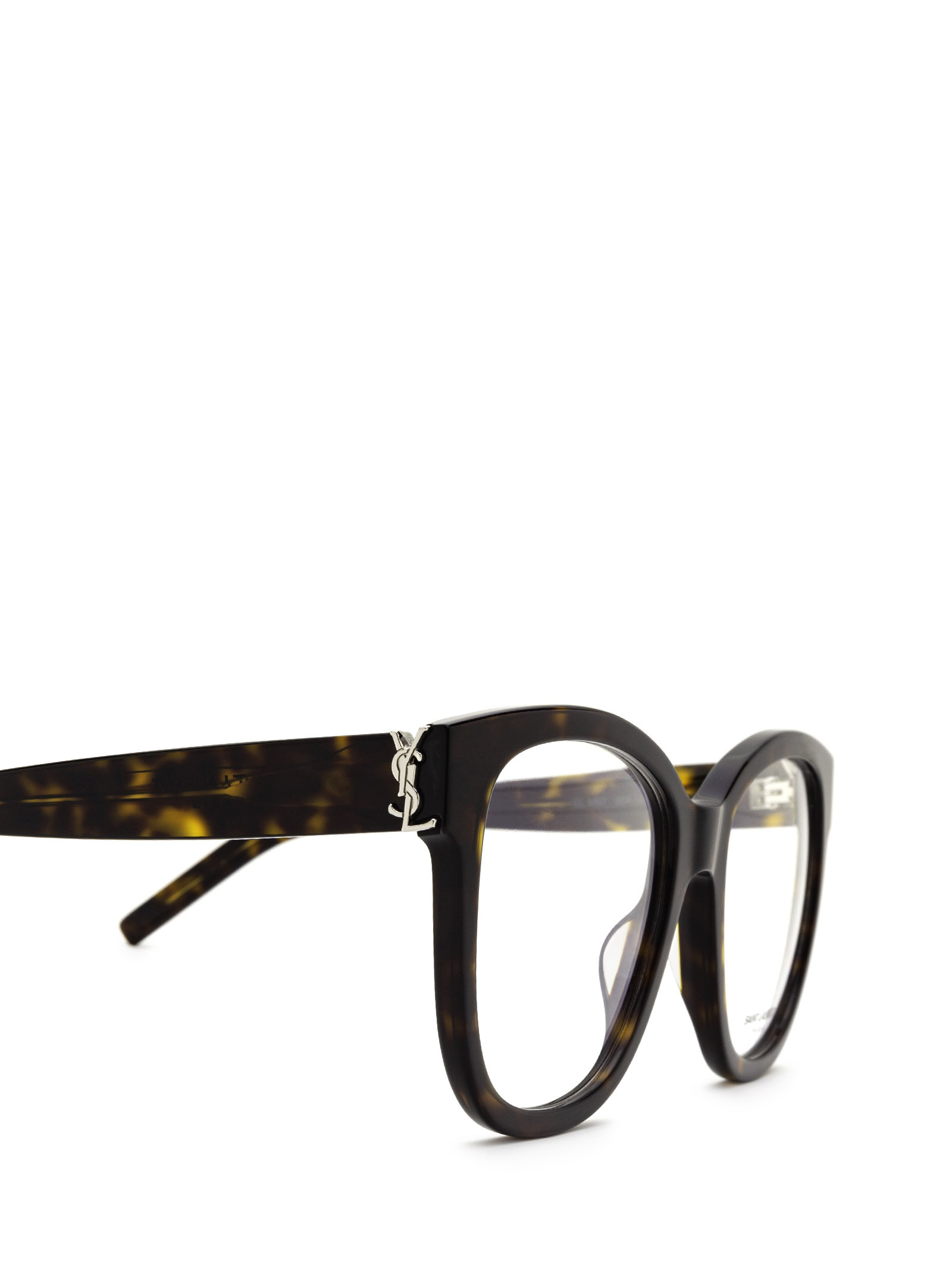Saint Laurent Tortoiseshell-effect Oversize-frame Glasses In Black