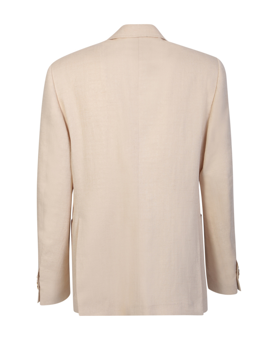 Lardini Viscose And Silk Single-breasted Blazer In Nude