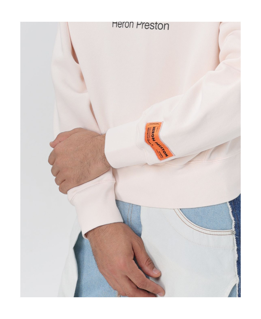Heron Preston Logo Printed Crewneck Sweatshirt In White