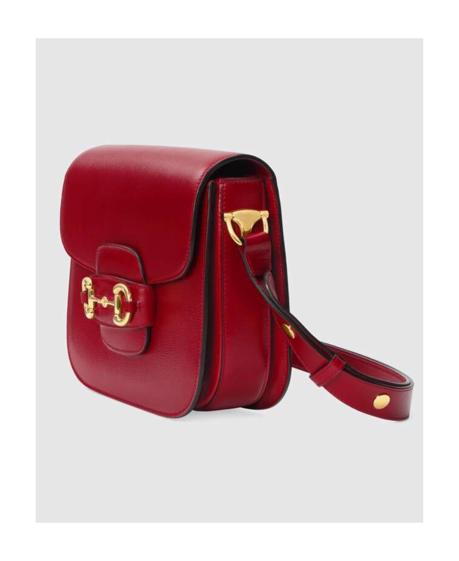 Shop Gucci 1955 Horsebit Shoulder Bag In Red