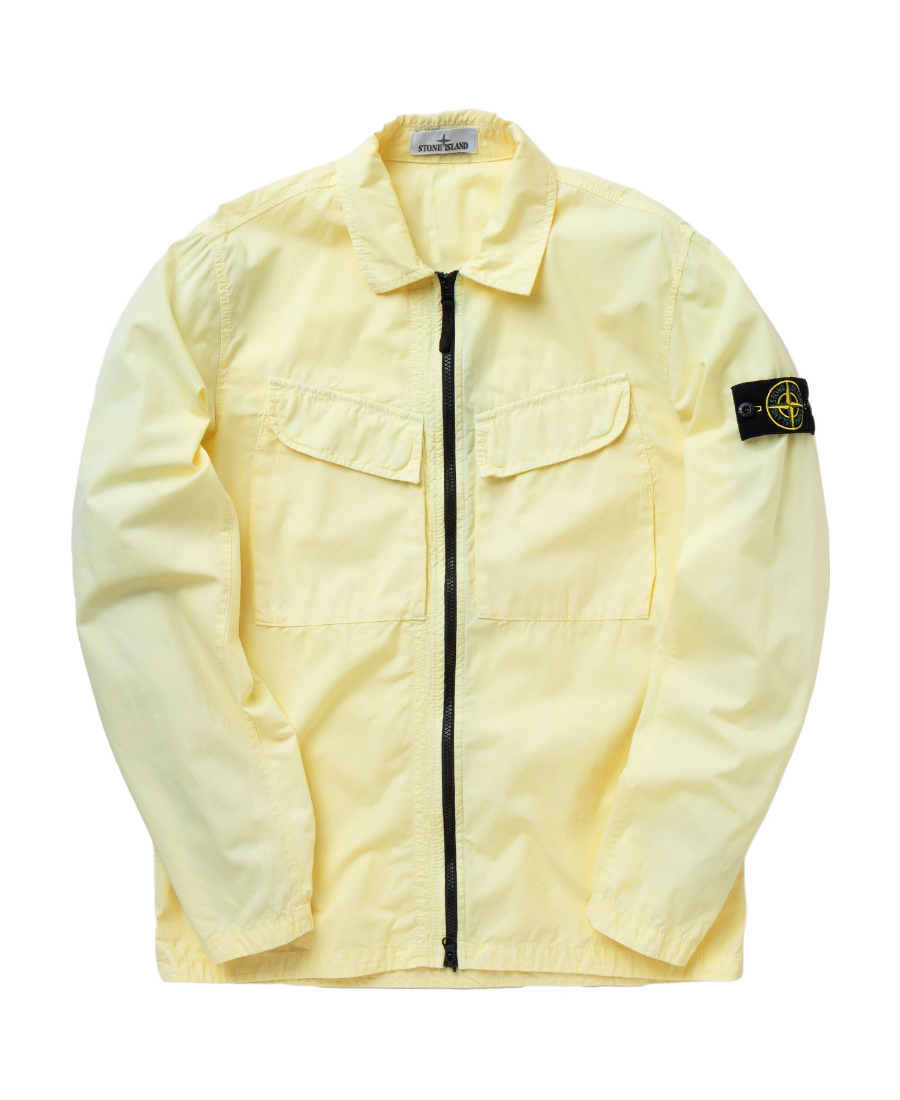 Stone Island Compass-motif Jacket In Yellow