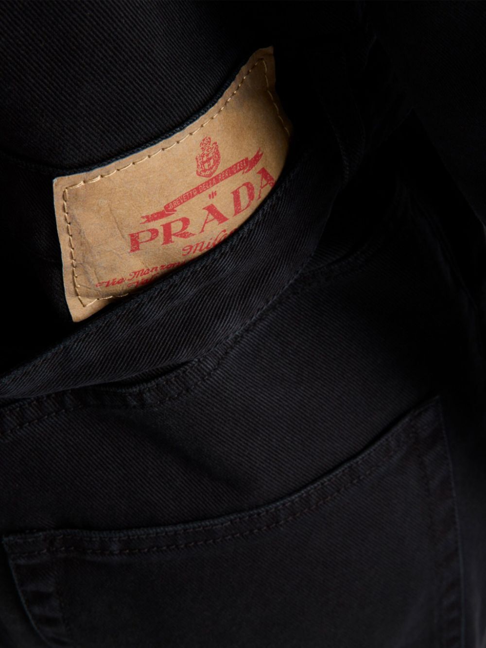 Prada Denim Jumpsuit In Black