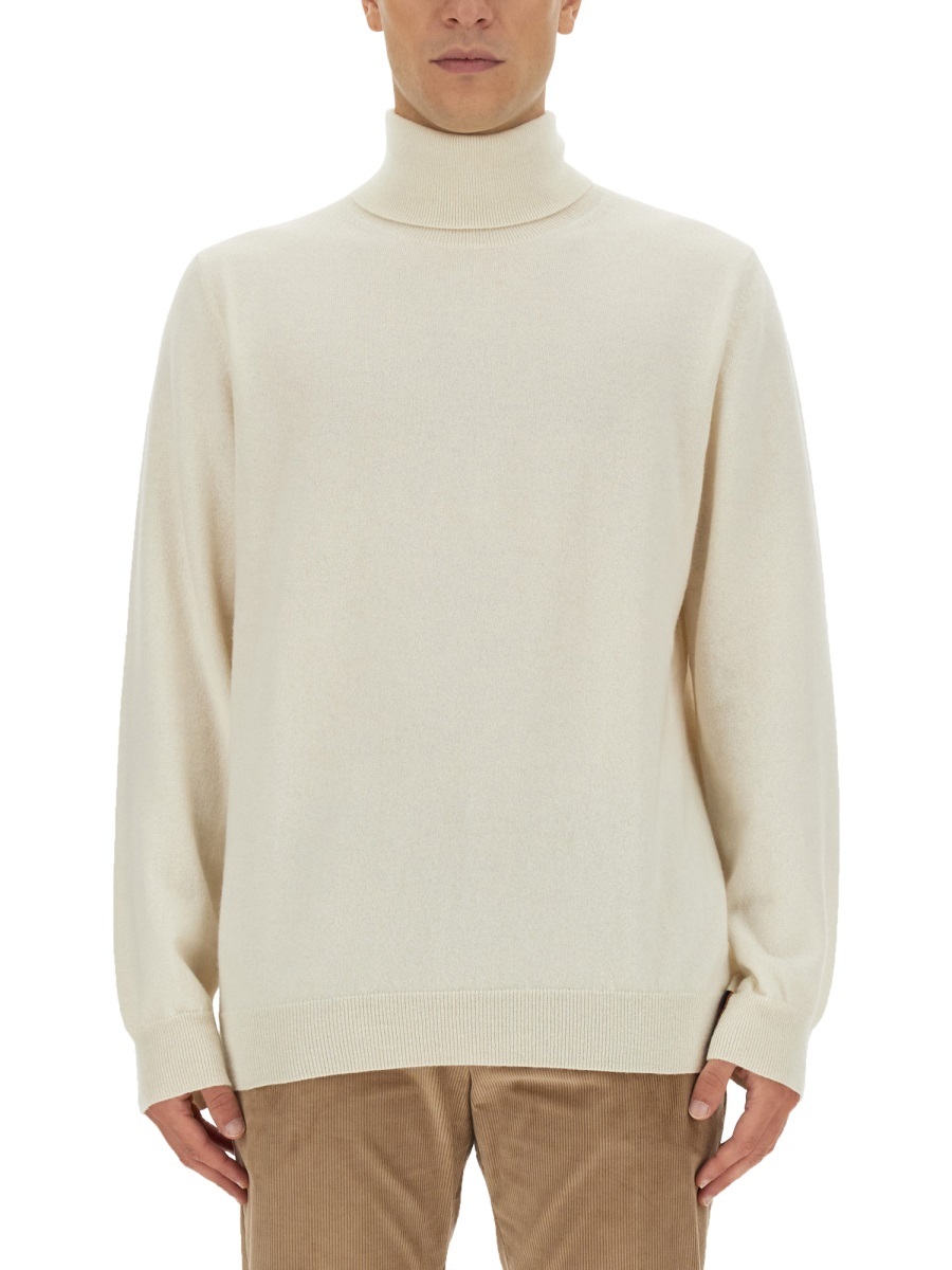Paul Smith Roll-neck Cashmere Jumper In White