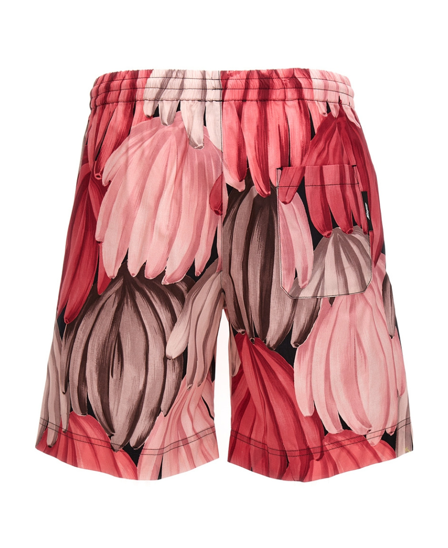 Msgm Logo Shorts In Red