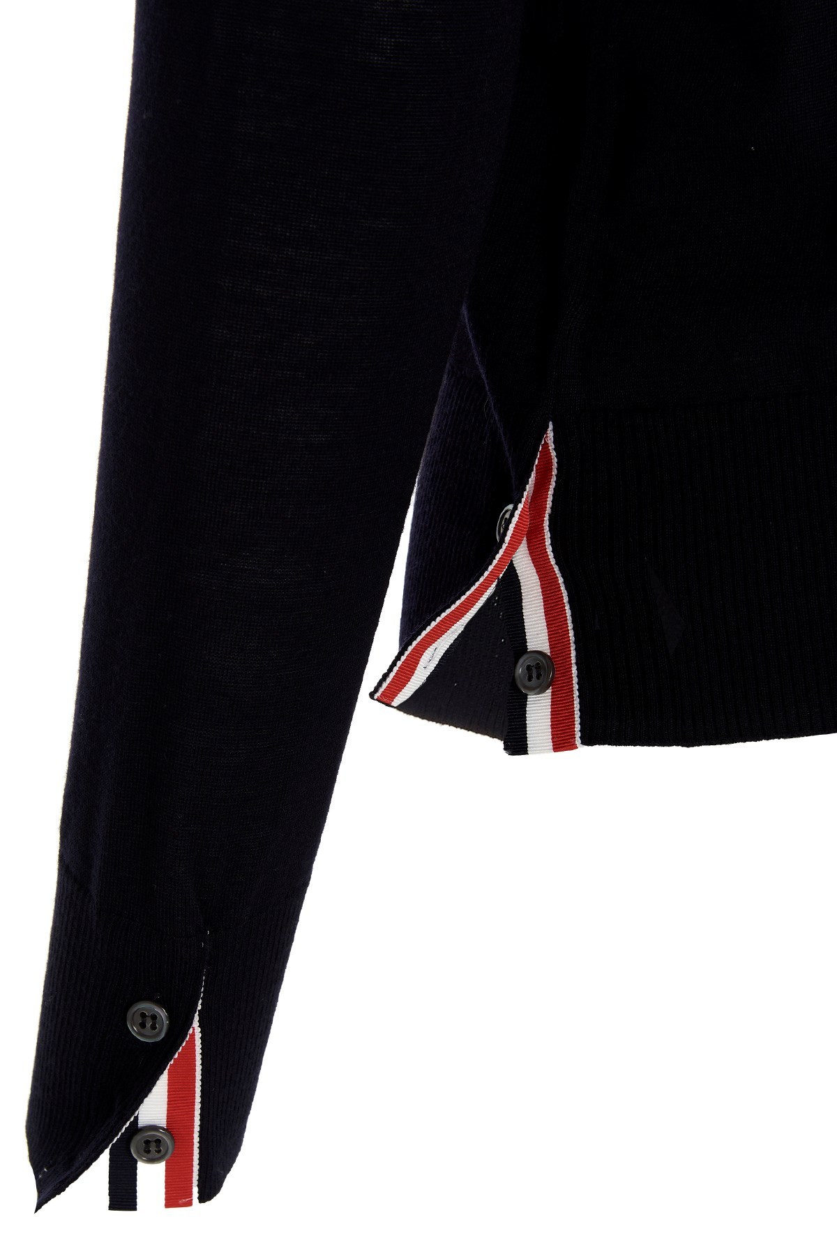 Thom Browne Gingerbread Cookie-intarsia Buttoned Cardigan In Black