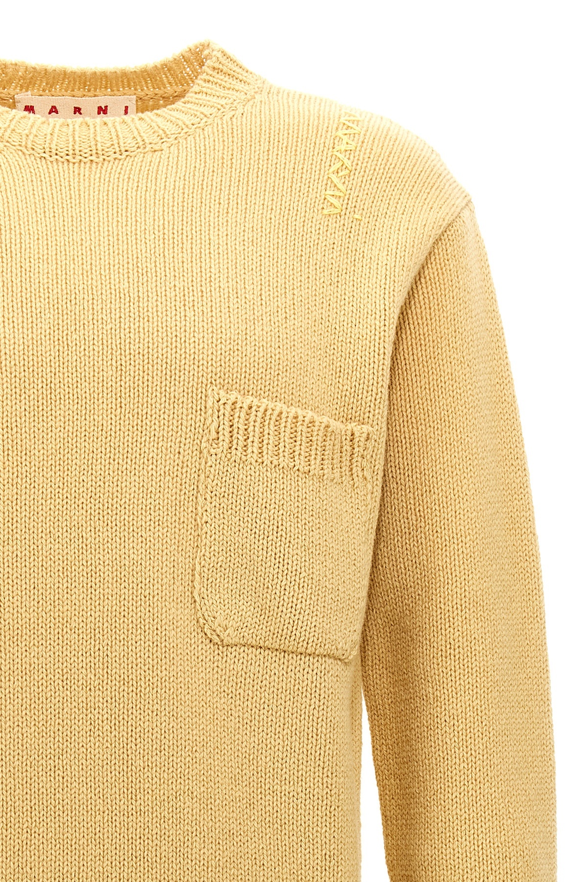 Marni Men Wool Sweater In Nude