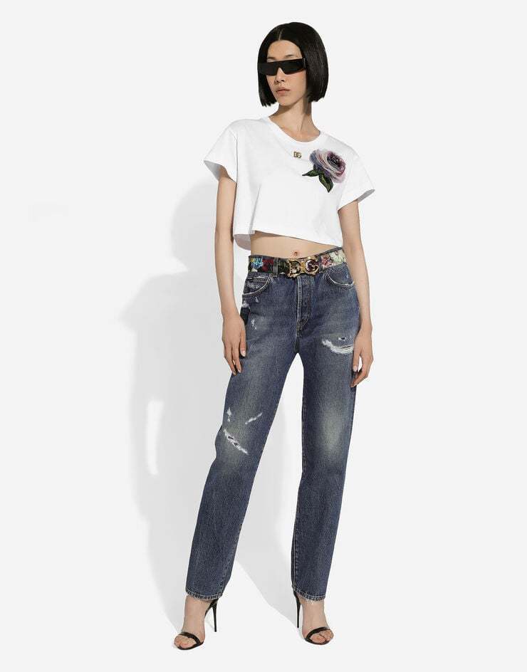 Dolce & Gabbana Jeans Im Distressed-look In Gray