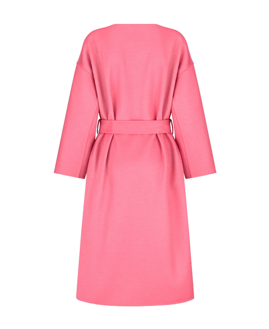 Dior Tie A Belt Overcoat In Pink