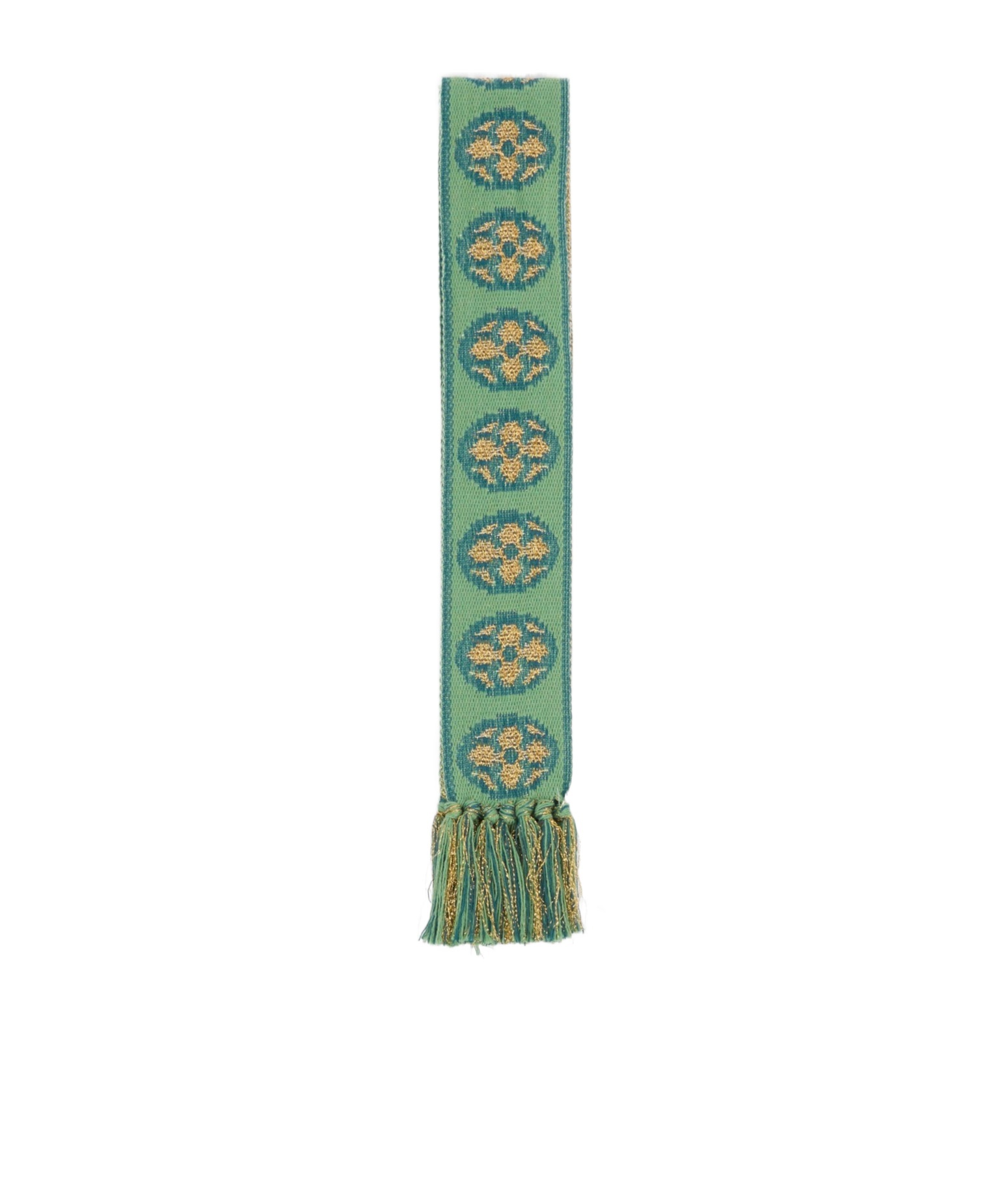 Valentino Garavani Antibes Scarf In Cotton And Metallic Fibre Woman Multicolour Uni In Green