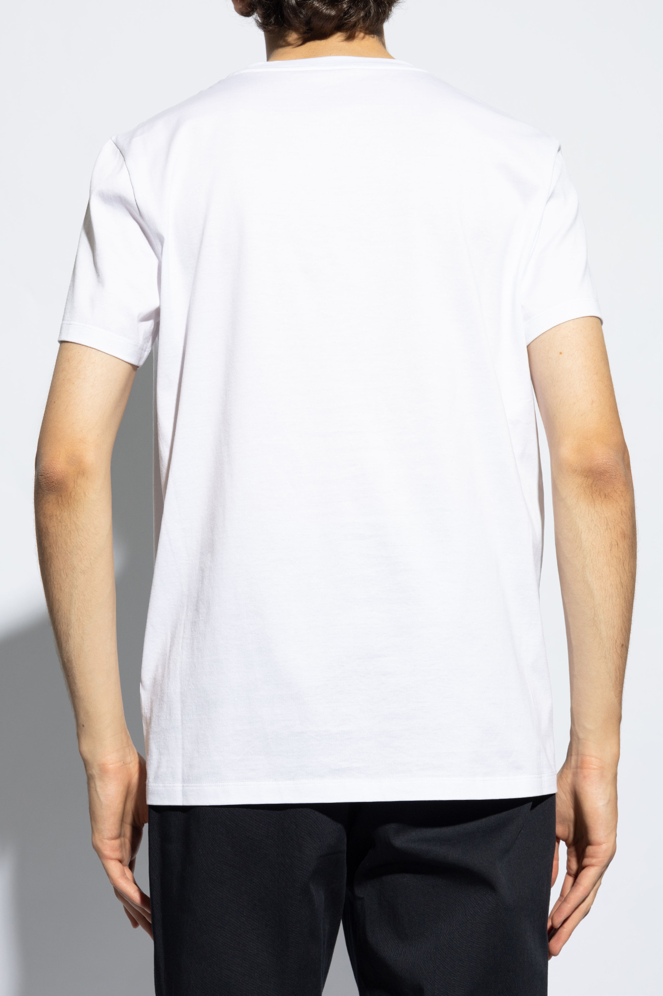 Moncler T-shirt With Double Logo Patches In White