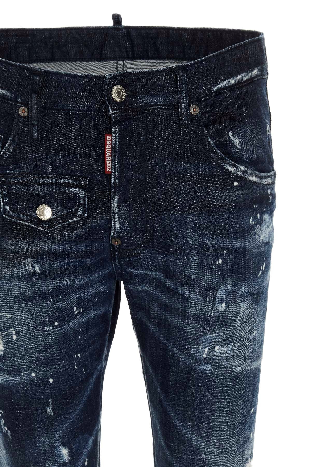 Dsquared2 Skater Slim-fit Distressed Jeans In Black