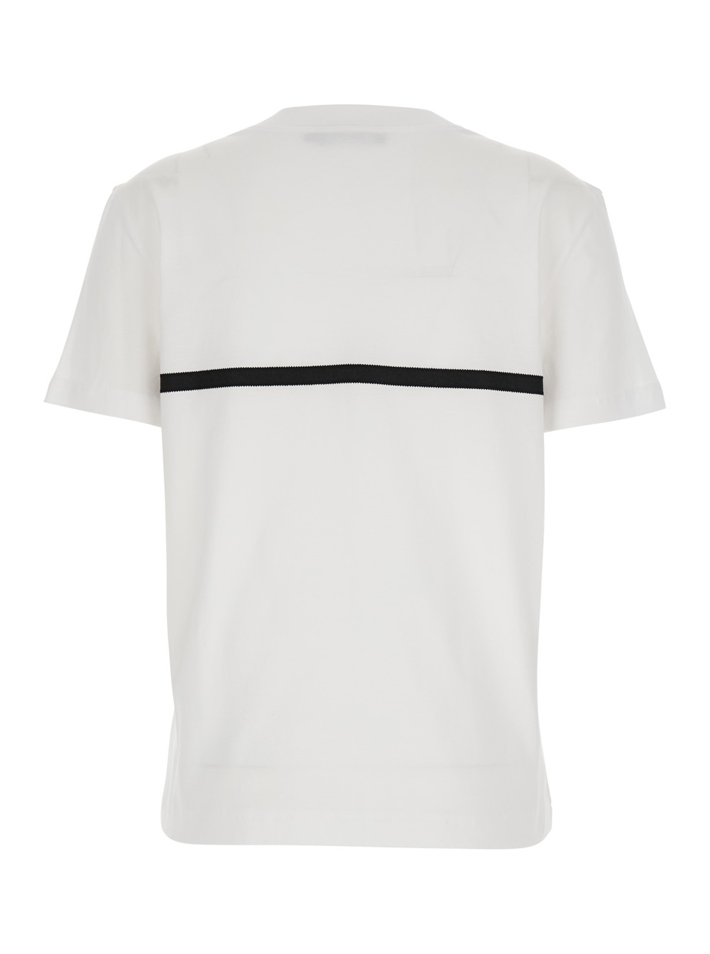 Dolce & Gabbana Embroidered Bow Detail Jersey T-shirt In White