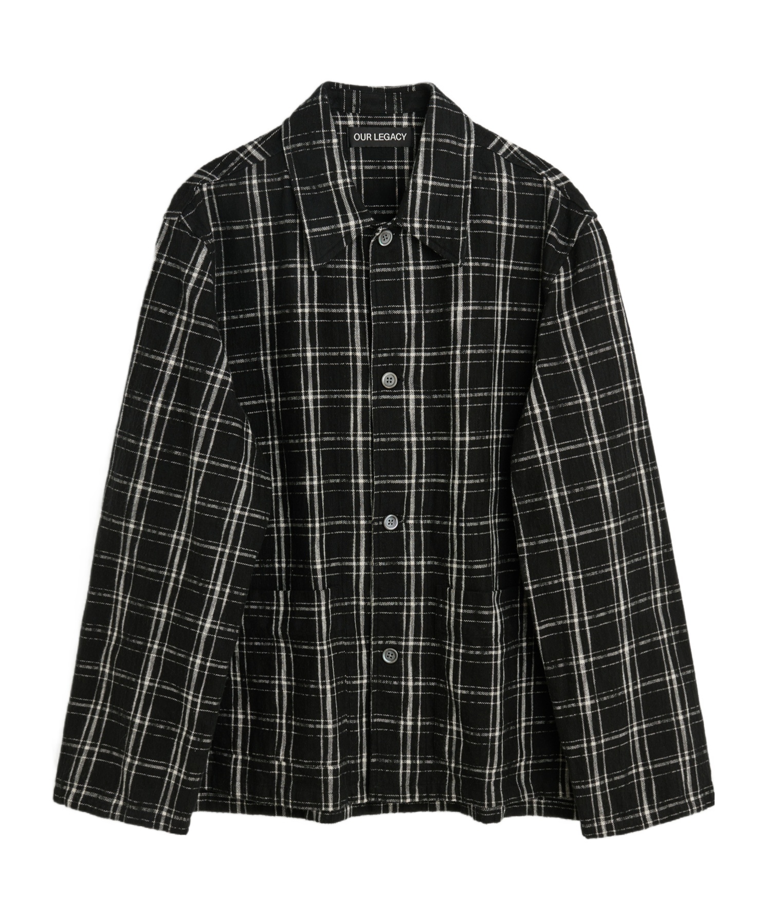 Our Legacy Haven Jacket Checked Pattern In Black