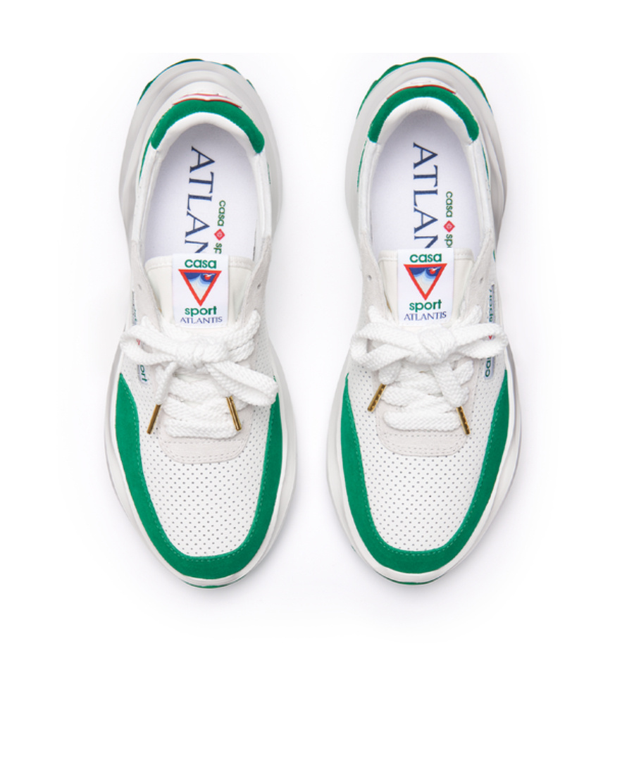 Casablanca Atlantis Perforated Lace-up Sneakers In White